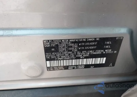 2019 Toyota Rav4 Le from USA, damaged, VIN 2T3MWRFV9KW027767
